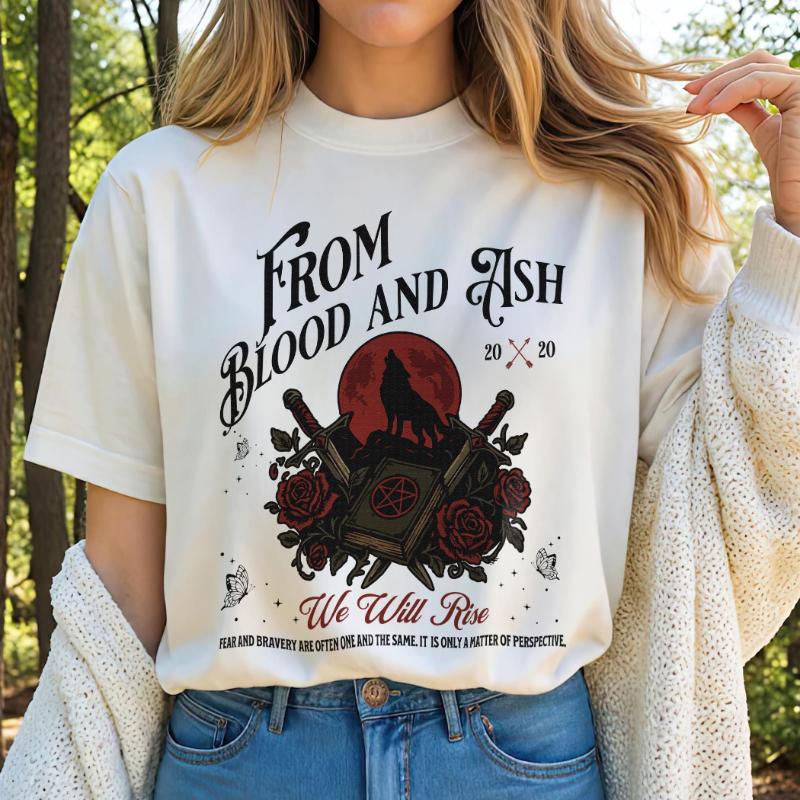 

From Blood and Ash FBAA Merch Poppy Casteel Bookish Gift RoUnisextasy Book Lover Shirt Womens Tshirt 4XL