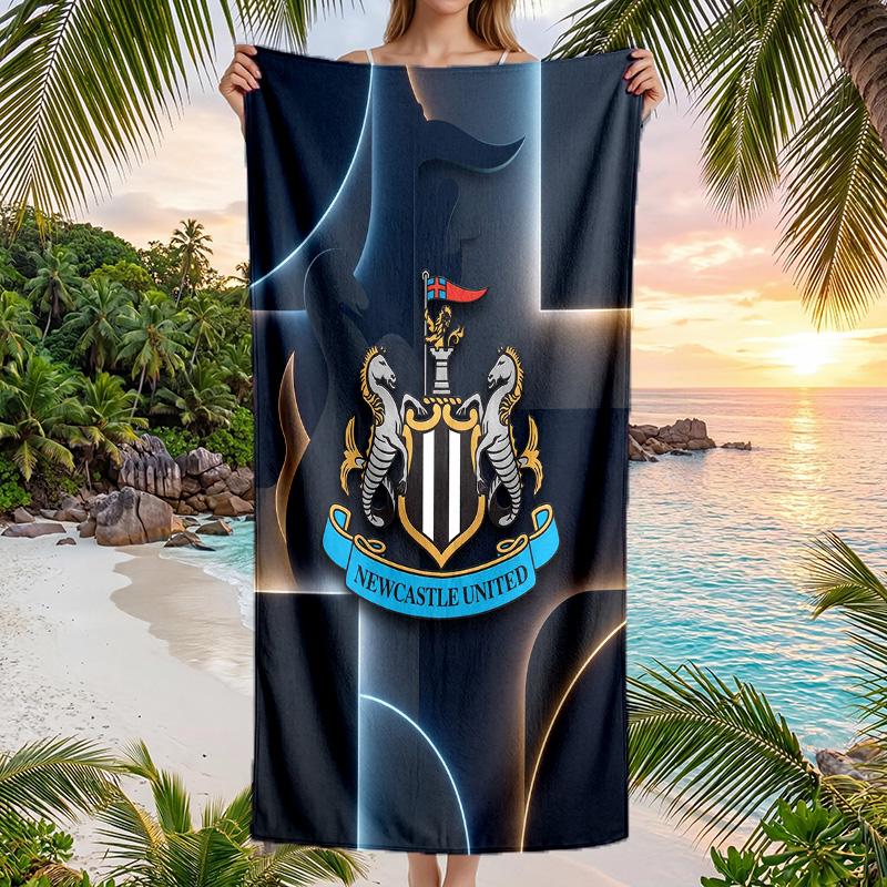 Asciugamano da Spiaggia Calcio Newcastle United Morbido Microfibra Asciugamano Estivo Asciugatura Rapida Assorbente per Spiaggia Piscina Viaggio