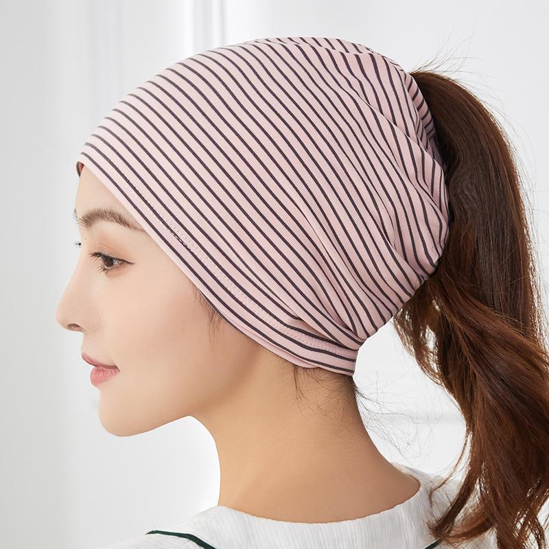 2025 Four Seasons Striped Breathable Maternity Headscarf