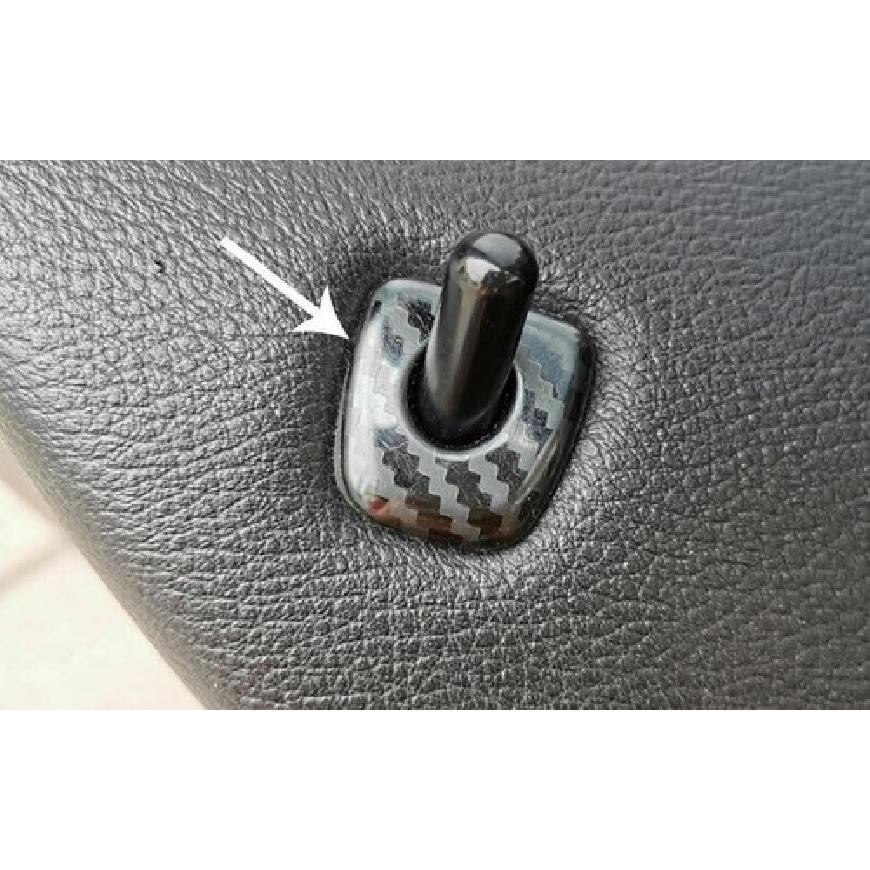 For BMW X5 E70 2008-2013 Carbon Fiber Steel Inner Door Lock Down Bolt Ring Trim
