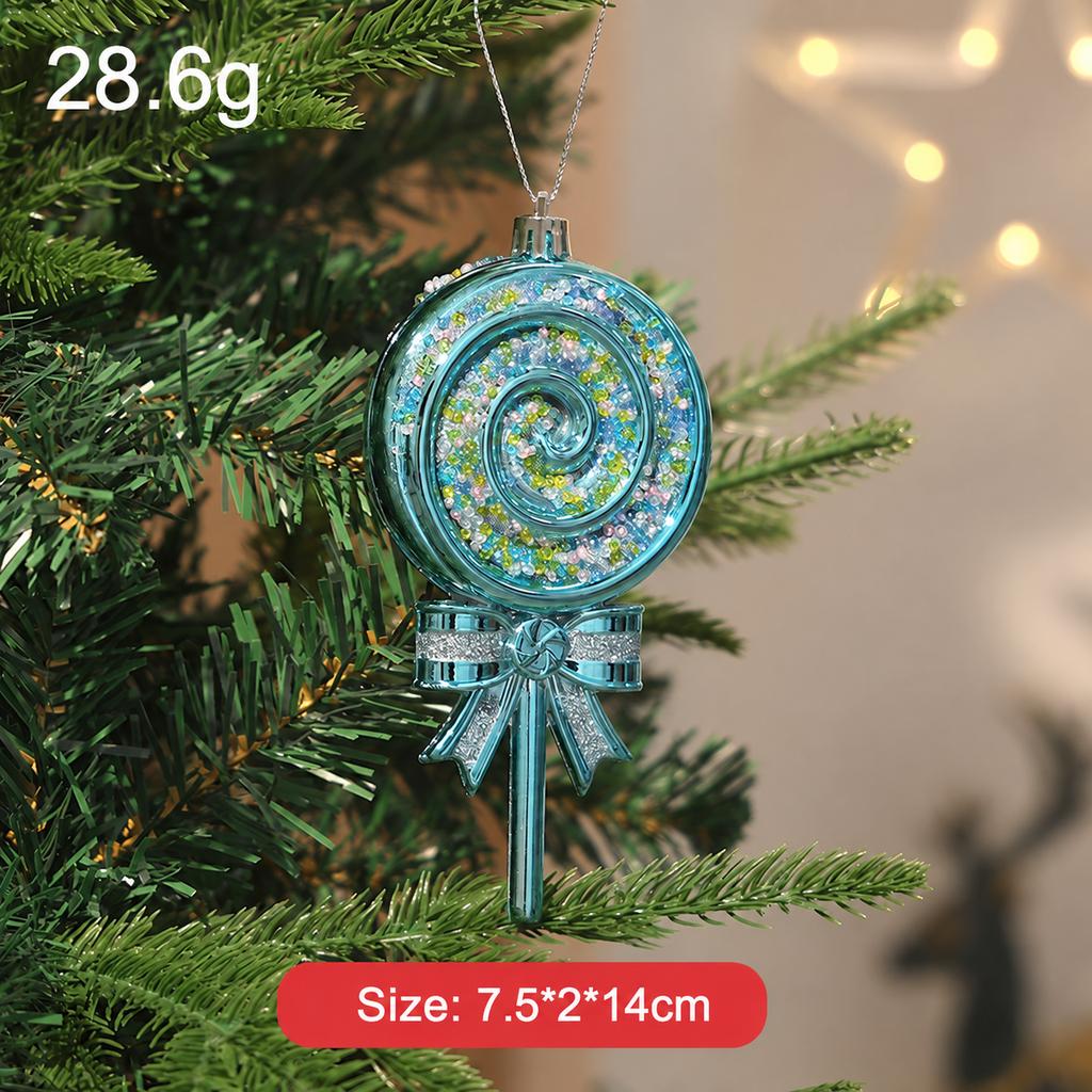 New Year Cute Cartoon Electroplated Plastic Christmas Hanging Ornament Xmas Tree Decoration Pendant for Holiday Festival Decor