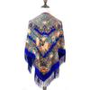 130*130cm Russian National Square Scarf Women Luxury Floral Print Fringed Ukrainian Shawl Babushka Handkerchief Head Wraps