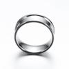 8MM Smooth Surface Stainless Steel Men's Fashion Ring - Simple, Versatile Design