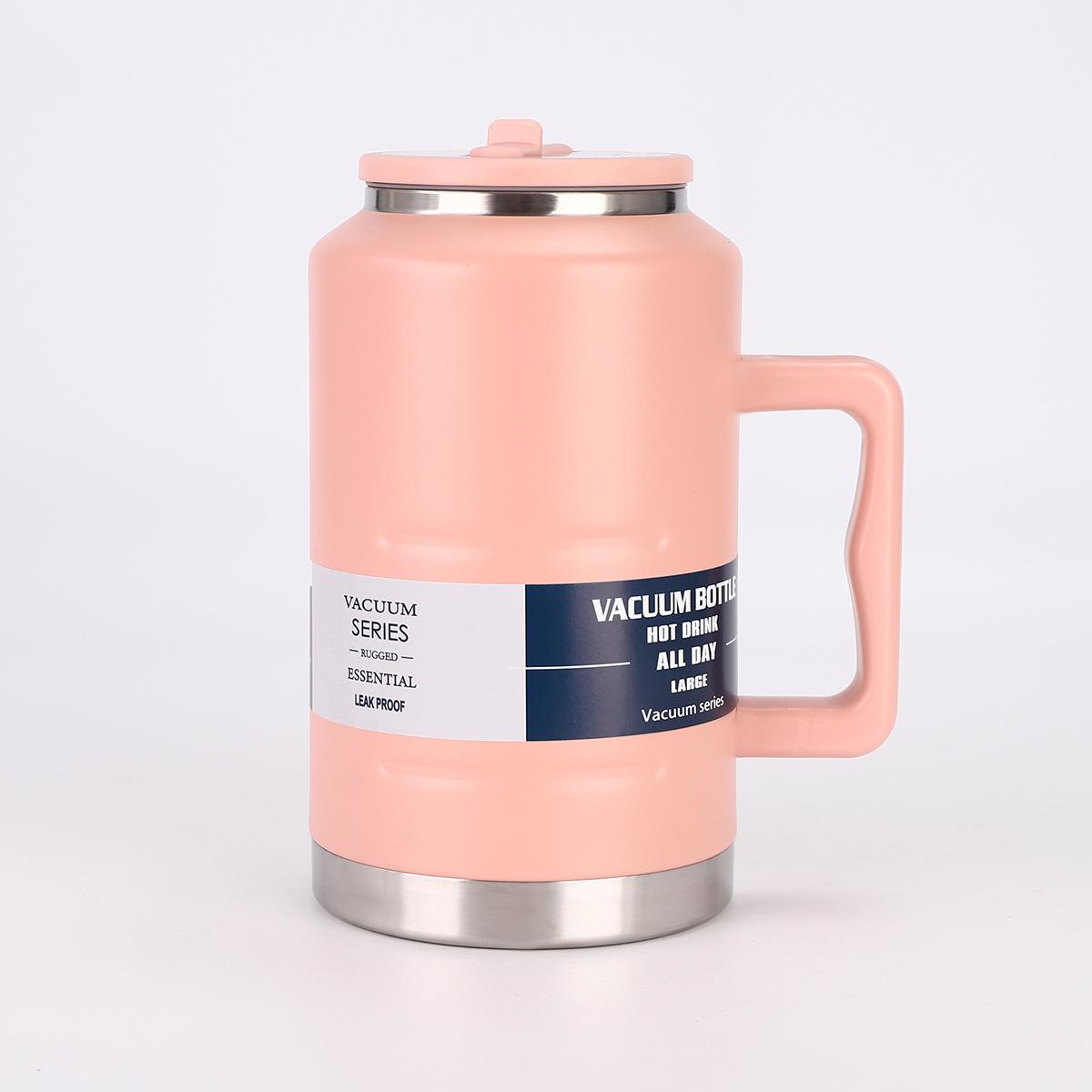 1pc Stainless Steel Insulated Cup, 1500ml Large-Capacity Handheld Gallon Water Jug, Fitness Sports Water Bottle Companion 2.0L