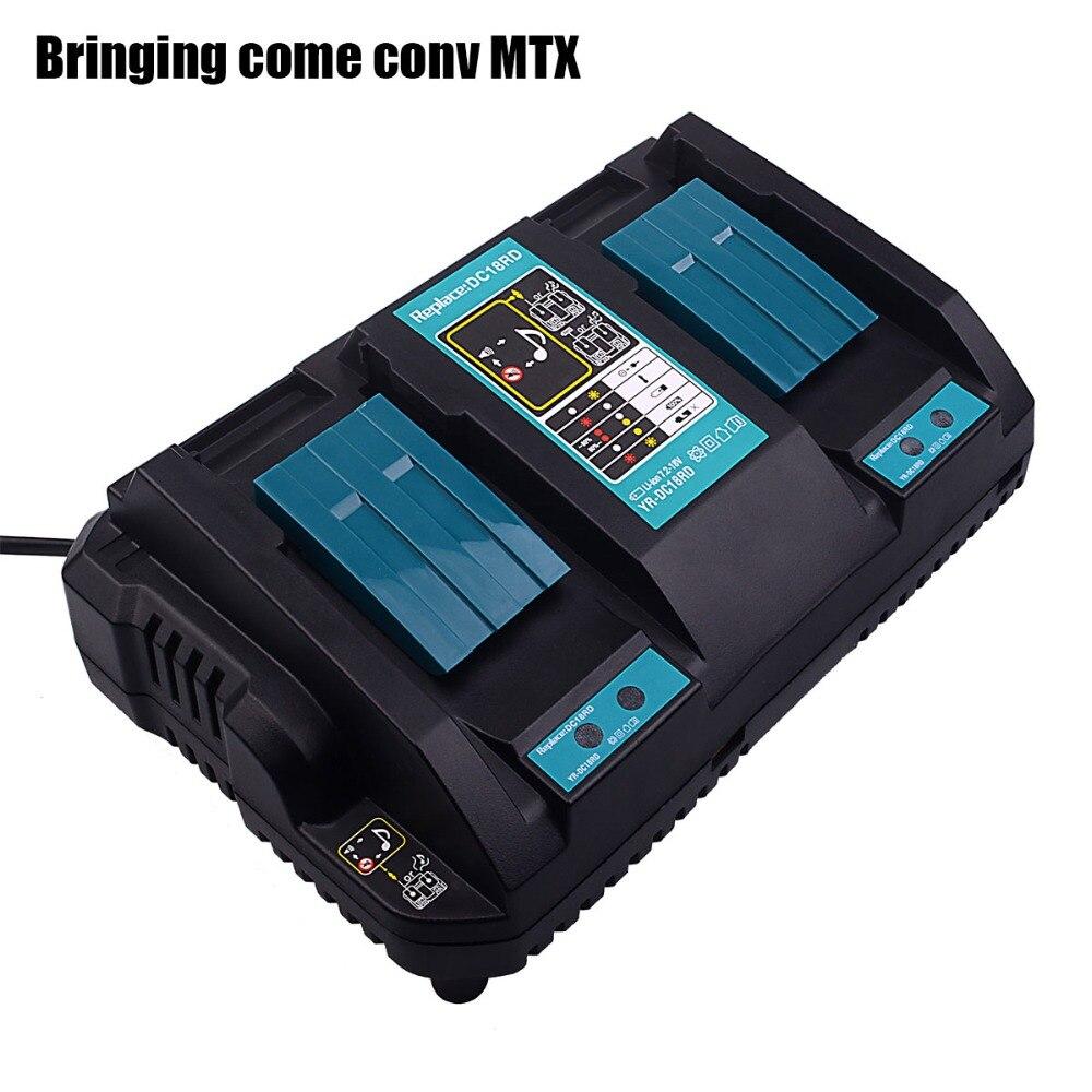 

Зарядное устройство для аккумулятора Makita DC18rd, двойное зарядное устройство с USB-интерфейсом для Makita 14, 4 В-18 В с музыкальным USB-портом для зарядки телефона