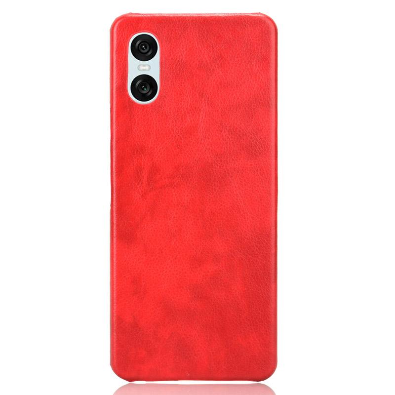 

Чехол для Sony Xperia 10 VI с текстурой личи, покрытый ПУ кожей, ПК чехол для телефона B