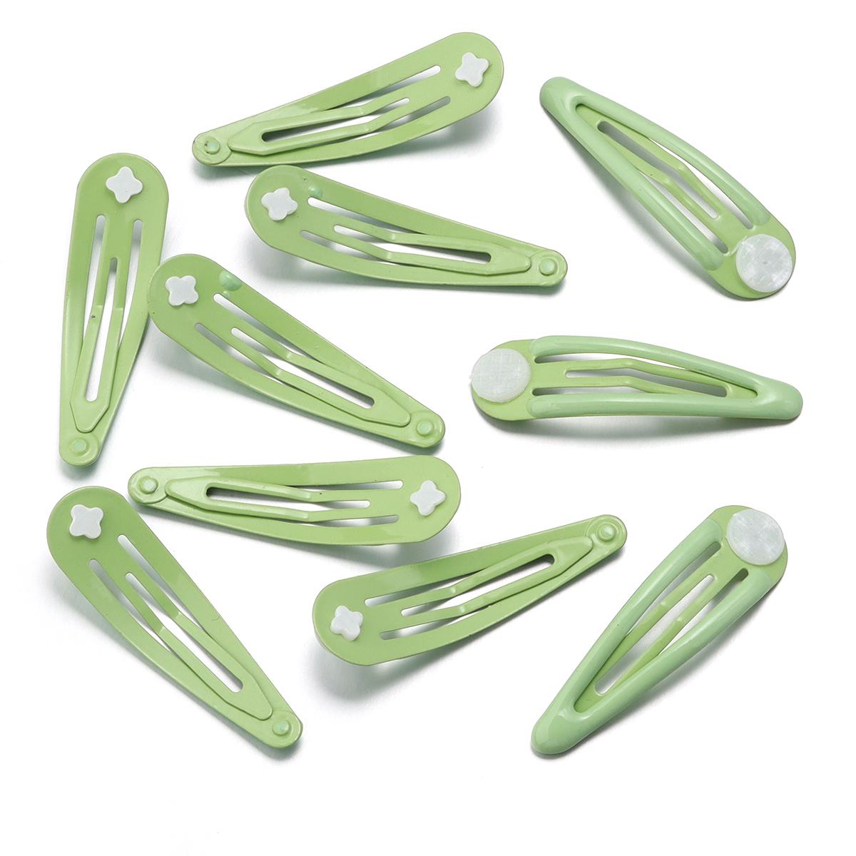 

10pcs/lot Colorful Basic Hair Clip Metal Hair Pin For Children Girls Barrettes Hair Jewelry Finding Making Hair Pins Accessories светло-зеленый