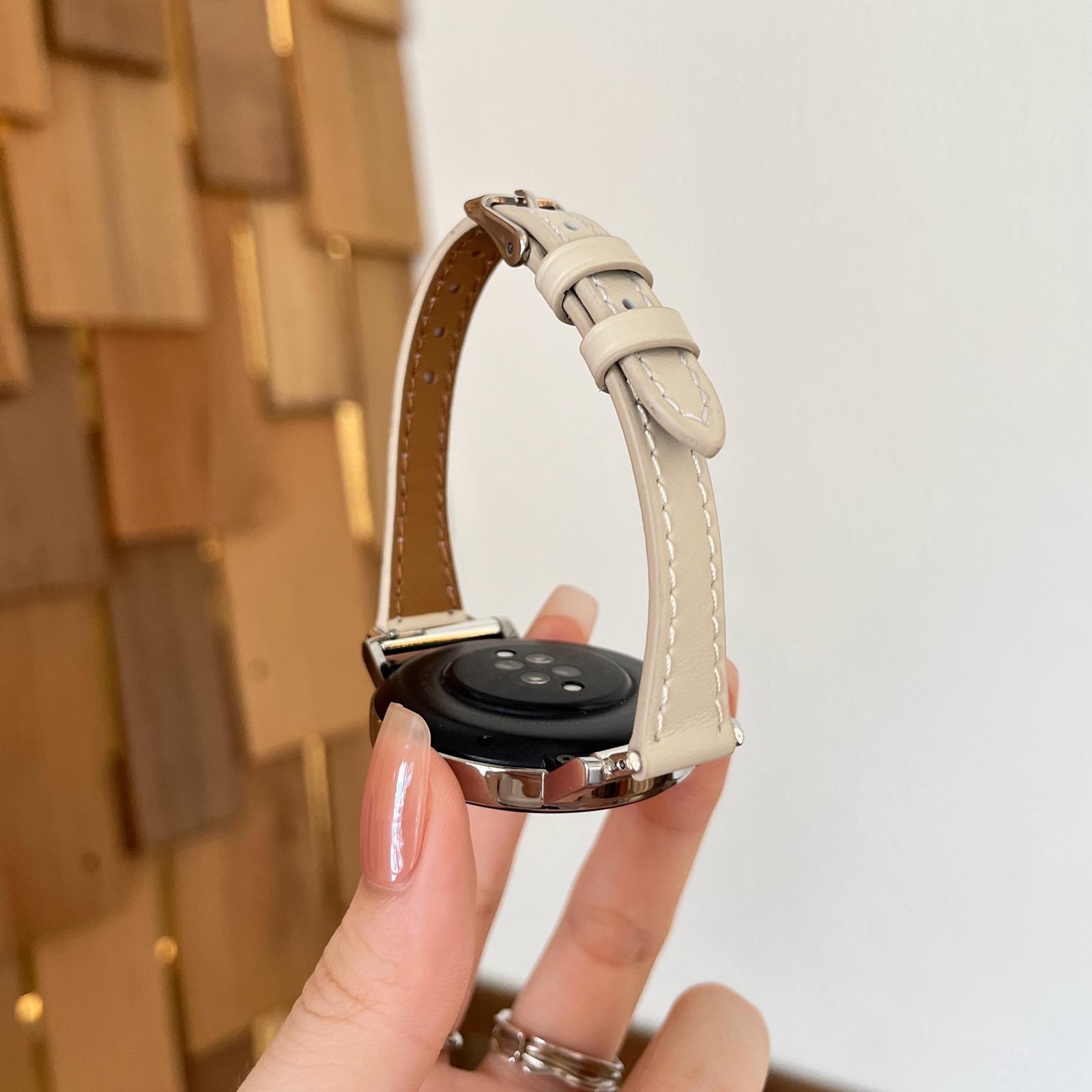 

20 мм 22 мм 18 мм Ремінець для Samsung Galaxy Watch 7 FE 5 Pro 4 6 classic 44 мм 40 мм Шкіряний петлевий браслет correa Ремінець Galaxy Watch 7 watch 4 classic 46mm слонова кістка