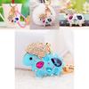 Adorable Metal Keychain Creative Little Sheep Design With Sparkling Rhinestones For Women