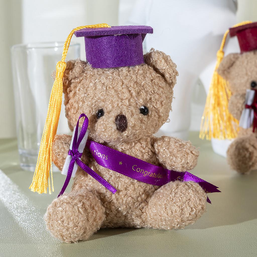 Stuffed Bear In Graduation Hat GRAD Bachelor Grad Graduation Hat Commencements Keepsake Graduation Bear Toy