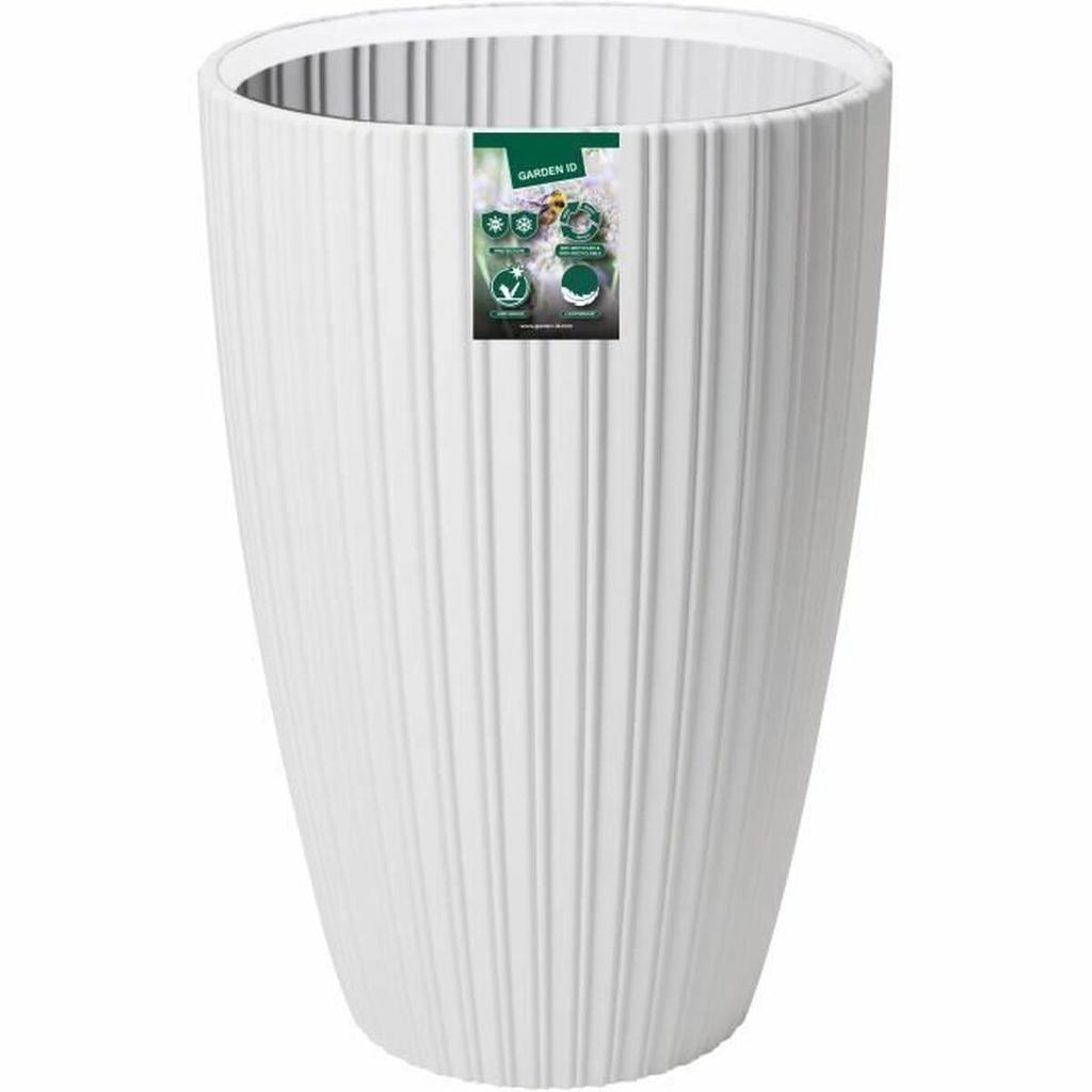 Plant Pot Garden ID Fancy White Polyethylene 40 X 58 Cm