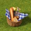 1Set 1:12 Dollhouse Miniature Honey Bread Basket Fabric Picnic Basket Kitchen Model Decor Toy Doll House Accessories