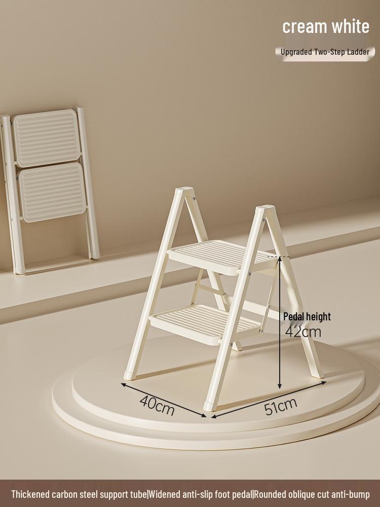Telescopic A-Frame Folding Ladder - Indoor Multifunctional Ladder Stool with 3 or 4 Steps for Housewarming or Climbing Needs.