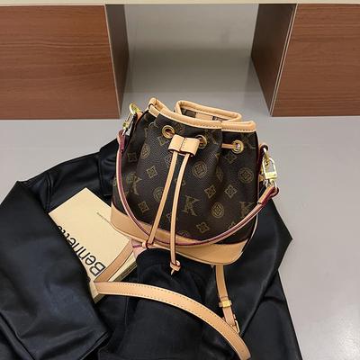 Autumn New Fashion Contrasting Color Pump Belt Bucket Bag Single Shoulder Oblique Span Women's Bag