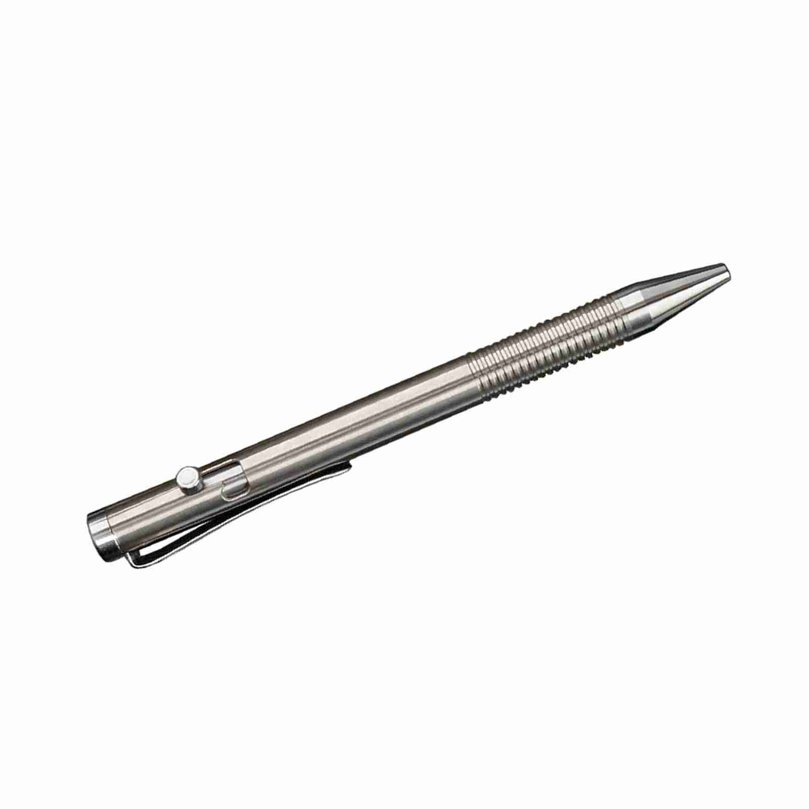 

Portable Titanium Alloy Ballpoint Pen Writing Pen Equipment Tool for Outdoor Traveling Office Gift срібний