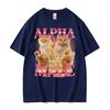 Alpha Male Cat Kitten Funny Meme Graphic Tshirt Unisex Unisex Cute Casual Short Sleeve Fashion Streetwear Unisex Tees Tops