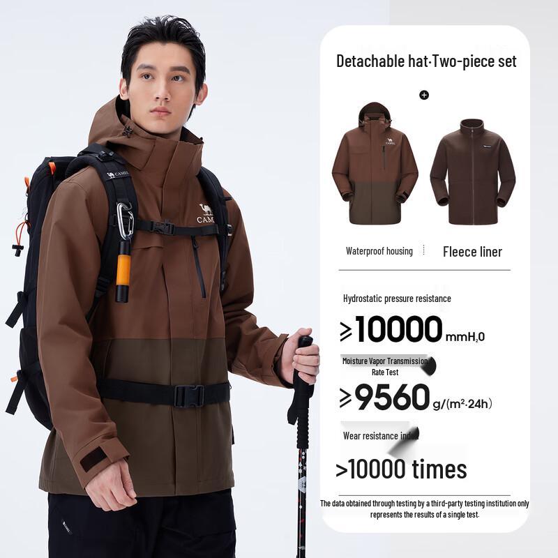 Men s 3-in-1 Fleece Lined Windproof Jacket A14CA18671 XL