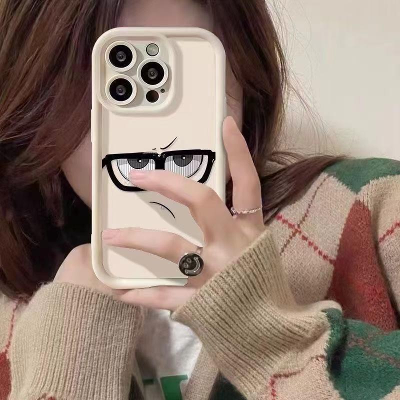 Cartoon Glasses Emoji iPhone Case for Apple: Compatible with iPhone 17, 16 Pro Max, 15 Pro, 14, 13