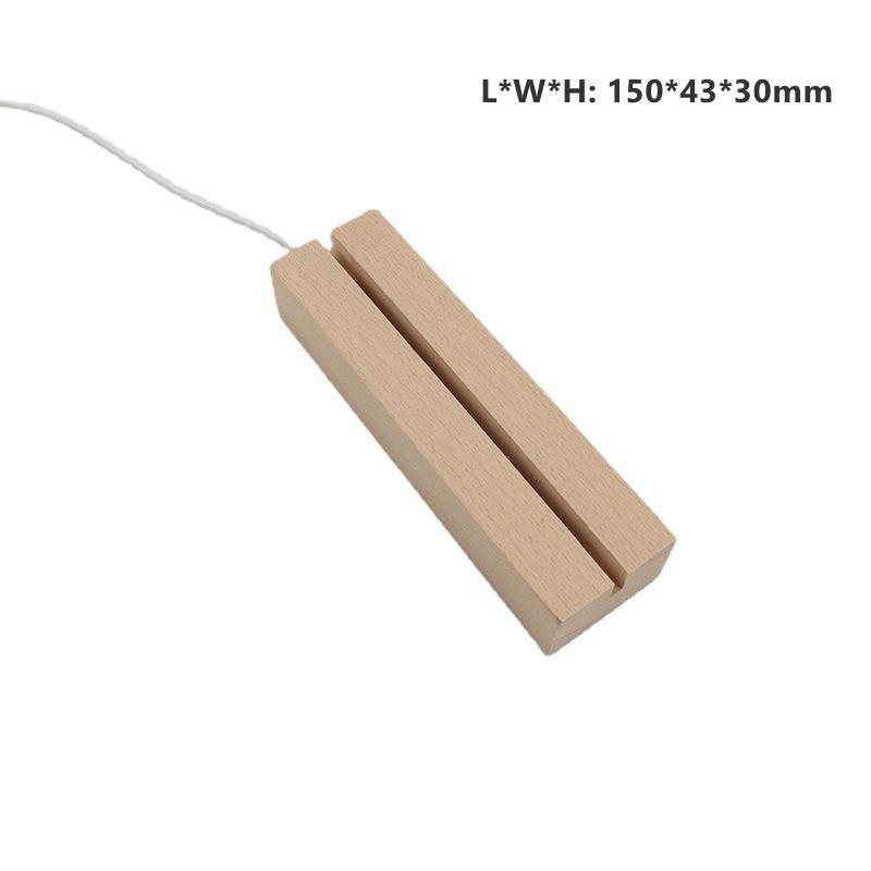 

Светодиодная лампа из бука с USB-кабелем, простая, для 3D-акриловой доски, ночник своими руками, рождественские деревянные подарки, аксессуары Cold White