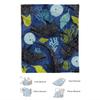 Ocean Life Theme Fleece Blanket - Blue Whale Shark & Sea Turtles Print, Dark Blue with Green Coral Reef Design - Soft Breathable