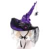 Halloween Ruffled Lace Witch Hat for Party and Prom cos Witch hat, magician, dark finger bone decoration