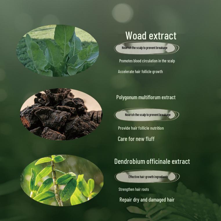 Ručně vyráběné šamponové mýdlo z cypřišových listů s Polygonum Multiflorum a bylinou Usma pro růst a výživu vlasů - Autentická čínská léčivá receptura