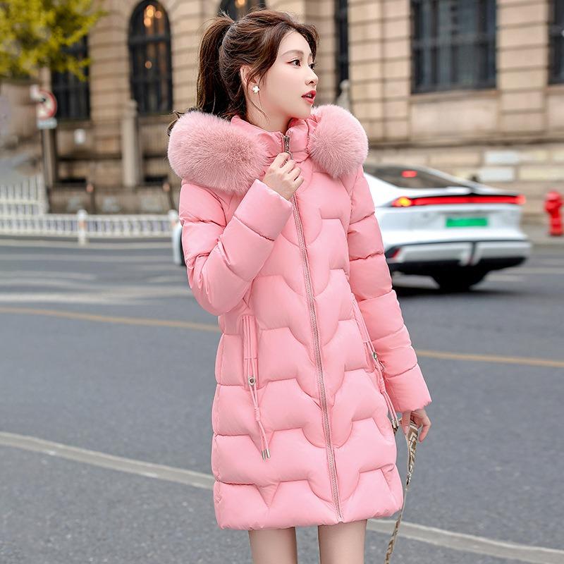 Slim-fit padded jacket, new jacket, women's winter padded jacket, medium and long padded jacket, thickened padded jacket.