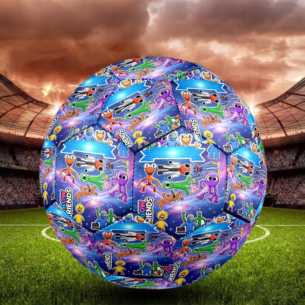 Game Rainbow Friends Print Size 5 Soccer Ball, Standard Match Football for Sports Game and Team Practice, Ideal Gift for Soccer Fans