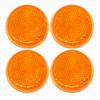 4Pcs Self Adhesive Adhesive Reflectors Plastic Warning Reflectors Round Safety Reflectors  Trucks