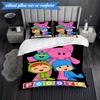 3-teiliges Pocoyo's Buntes Abenteuer Bettwäsche-Set 2D-Druck (Enthält 1 Bettbezug + 2 Kissenbezüge Ohne Füllung), Schlafzimmerdekoration, Ventilatorgeschenk