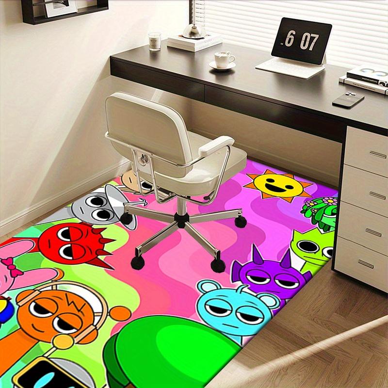 Office Carpet - Music Box Colorful Cartoon Character Pattern, Can Be Used for Playroom Carpet, Classroom Decorationc078