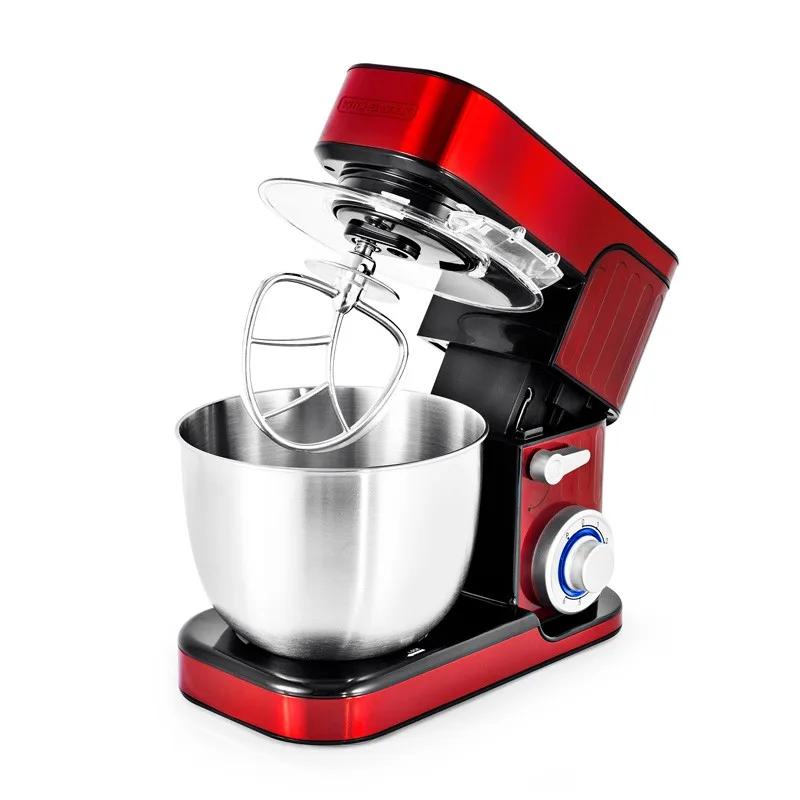 Kitchencook - Robot Pâtissier Antara_inox_red - 1300 W 5,5 L - Kit Pâtisserie