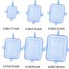 6 Pcs Silicone Cover  Stretch Lids for Kitchen Microwave Food Covers Bowl Caps Elastic Silicone Lid Cap Universal Adaptable Lids