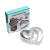 3Pcs/set Stainless Steel Love/Round/Flower Mousse Ring Mold Cheese Dessert Biscuit Cake Mold Flower Cake Cutter Baking Tools