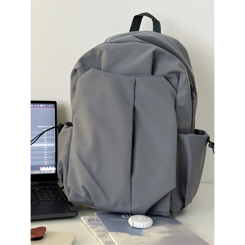 Black Large Capacity Backpack for Students - Unisex, Double Shoulder Straps, Ideal for College and Travel