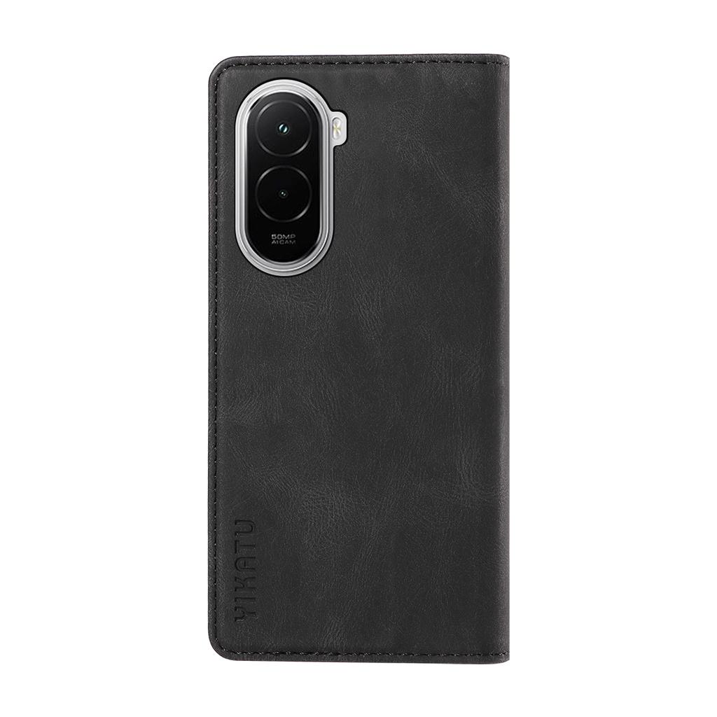 For Xiaomi Poco M7 4G (169mm) Leather Cover YIKATU YK-004 Skin-Touch Wallet Phone Cases