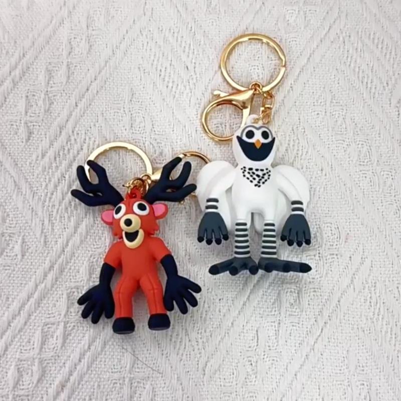 Horror Game 99 Night Forest Deer Keychain Figure Handmade Animal Deer Owl Toy Bag Pendant Fan Children's Birthday Christmas Gift