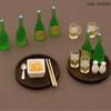 7Pcs/Set Miniature Eel Rice Caviar Sake Lamian Noodles Kitchen Model Decor Toy