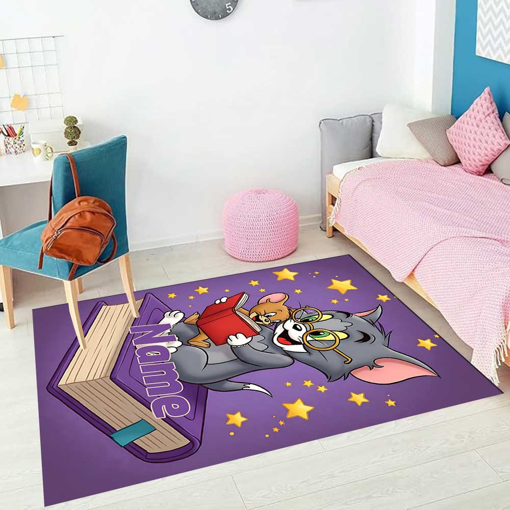 Warner Bros. Works Customize your name rug, office chair cushion, home bedroom living room gift.