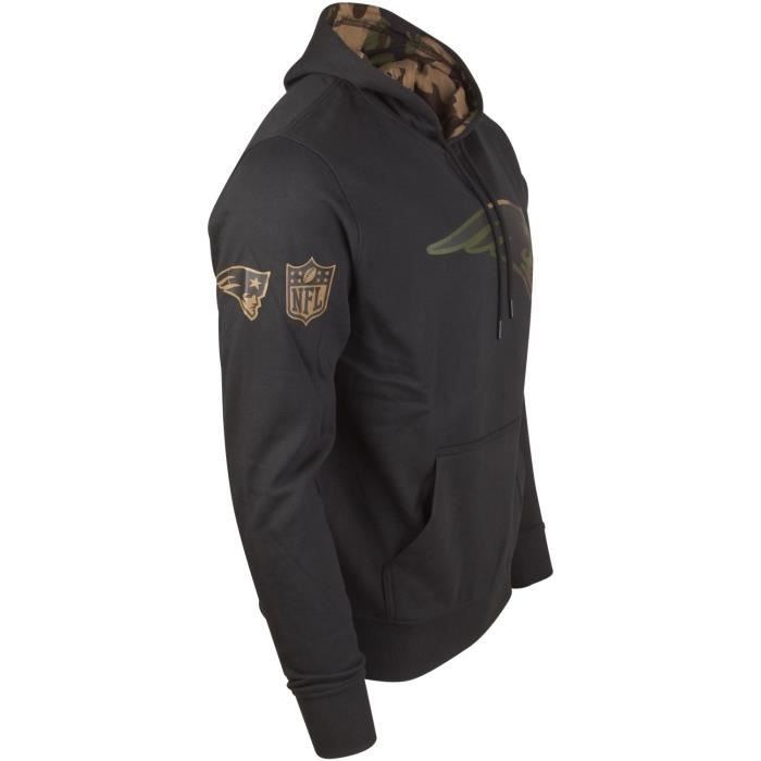 New Era Fleece Hoodie - NFL New England Patriots schwarz / camo