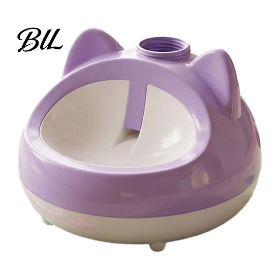 Automatic Cat Water Dispenser Dispenser, Auto Refill Pet Feeder, Cute Gravity-fed Bowl for Cats Ear Design, Bottle Adapter Threaded Small Dogs