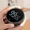 Minuteur de cuisine rond élégant, Outil de gestion du temps rotatif avec lumière LED, Pour la cuisine, la pâtisserie, le sport, Essentiel pour le dortoir, Cadeau créatif pour la fête des mères