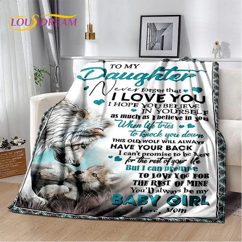 29 Style New Gift To My Son Daughter Grandedaughter Letter  Blanket,Soft Throw Blanket for Home Bedroom Bed Sofa Picnic Cover
