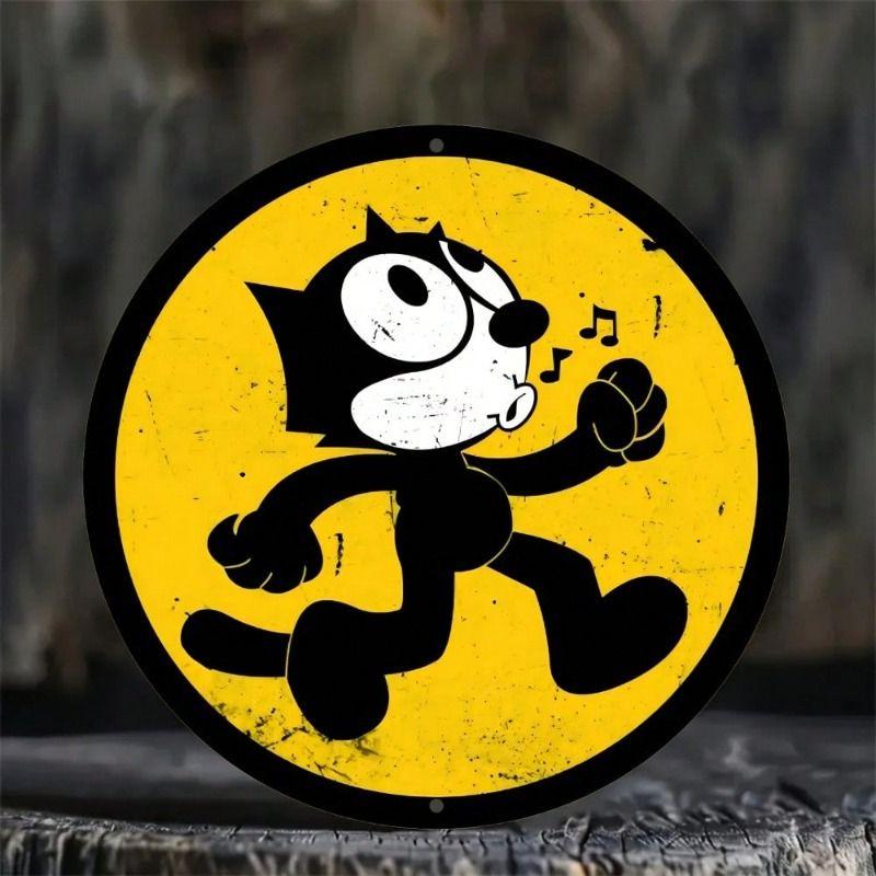 Metal Poster Felix The Cat Vintage Retro Wall Art For Bar