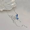 Fashion Unique Design Snake Butterfly Pendant Necklaces for Women Y2K Punk Tassels Choker Necklace Cosplaying Jewelry Accessorie