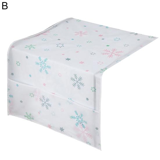 Refrigerator Dust Cover Dust-proof with Pockets PEVA Safety Protection Refrigerator Cloth for Home
