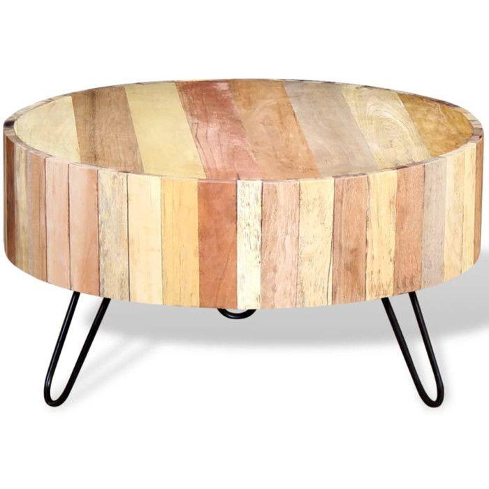 VidaXL Table basse Bois de récupération massif
