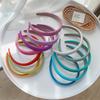 2CM Spring Summer Women Girls Headbands Sweet Candy Color Sponge Padded Hairbands for Ladies Daily Hair Hoop Accessories