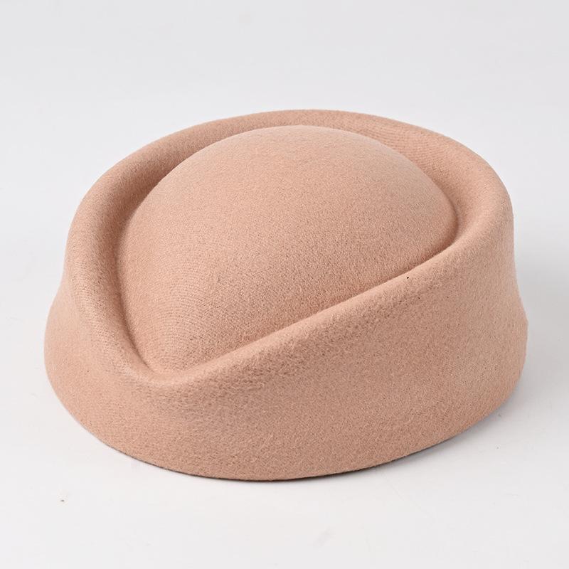 

Шерстяной берет, шляпа стюардессы, цилиндр, женская шляпа для выступлений, шляпа для этикета в отеле, модная лента, шляпа для сценических выступлений average size