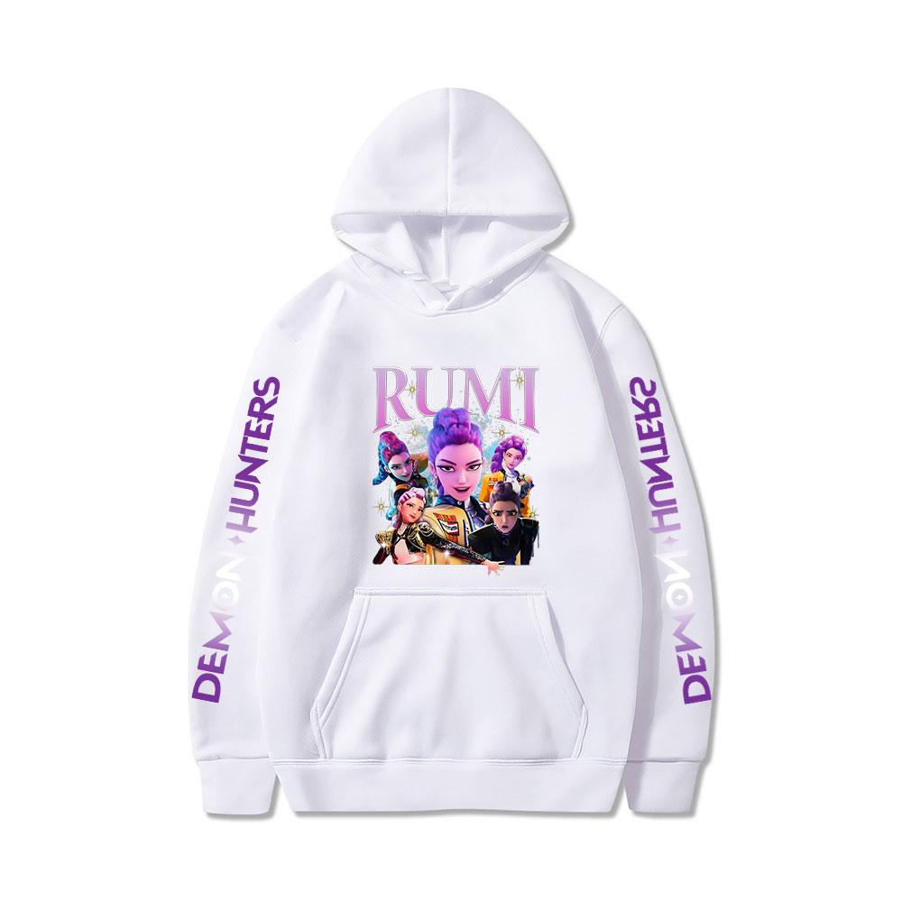 2025 Anime K-Pop Demon Hunters Hoodie Harajuku Hip Hop Pullover Tops Sweatshirt UNISEX Alphabet Sportswear Fashion Trends
